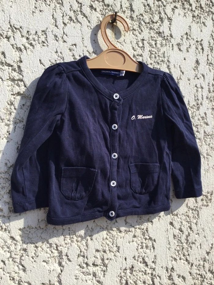 Gilet original marine 3/6 mois - photo numéro 4