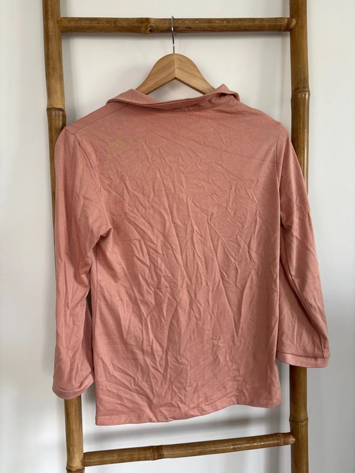 T-shirt rose à manches longues gemo taille M - photo numéro 5