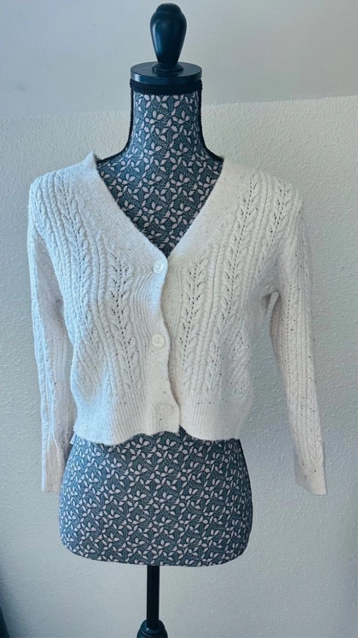 Pull mango neuf détails fils or fins