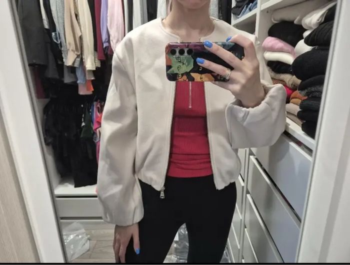 Veste bomber décontractée pour femme, col rond, coupe oversize, zip devant, poches, lavage à la main, manteau d'hiver léger et respirant
