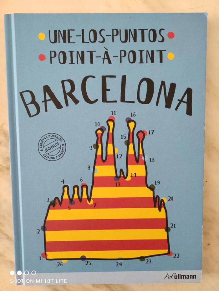 Livre de dessin point par point sur Barcelone