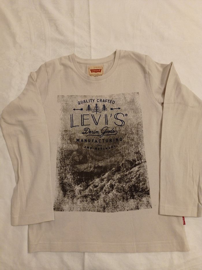 Pull manches longues couleur crème taille 8 ans marque Levi's voir photos super jolie - photo numéro 6