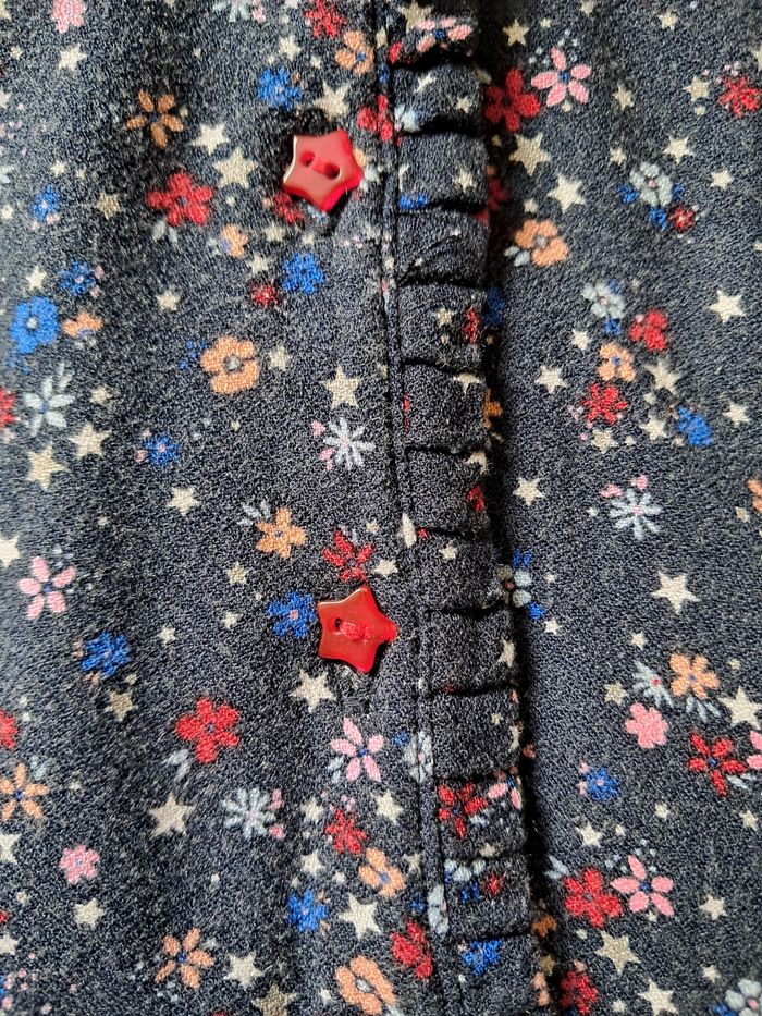 Robe sans manches marine à fleurs Sergent Major 7 ans - photo numéro 3