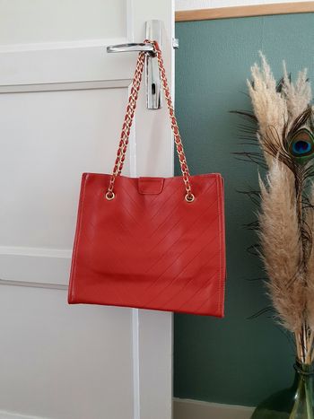 Sac à main Carré terracotta simili cuir