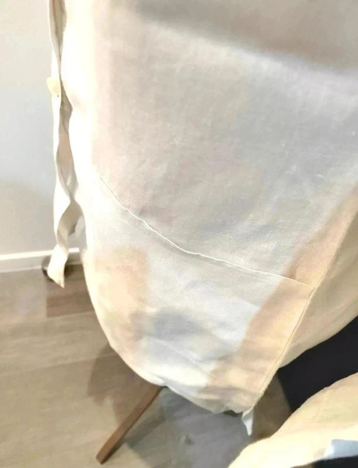 10 € Chemise ramie uni taille 3 vintage - photo numéro 3
