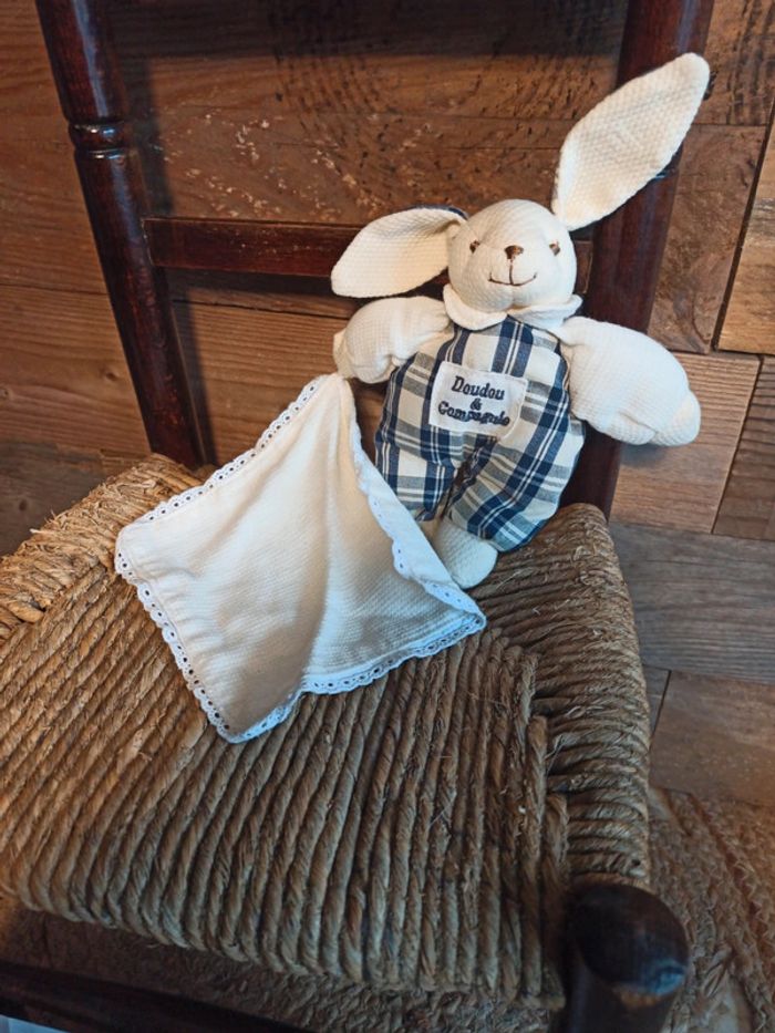 Doudou lapin vintage doudou et compagnie tbe - photo numéro 2