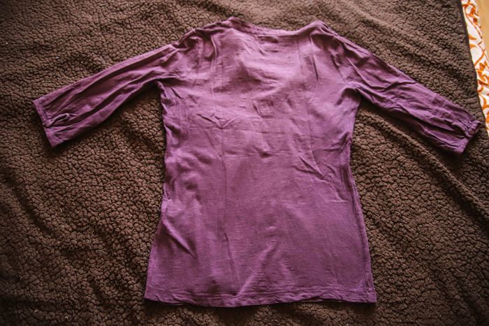 T-shirt manche 3/4 délavé H&M - photo numéro 3