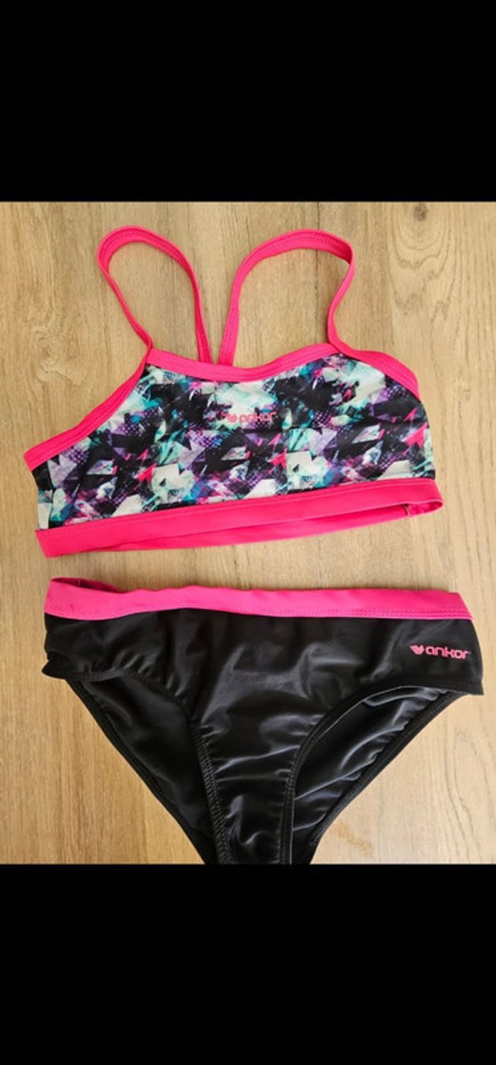 Maillot de bain 2 pièce fille 10 ans +1 gratuit - photo numéro 3