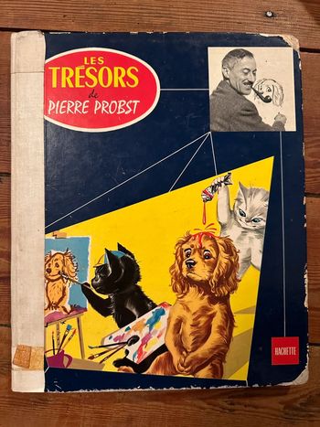 Recueil rarissime Les trésors de Pierre Probst auteur Caroline livre album grand format ancien bleu