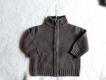 Gilet marron effet tricoté