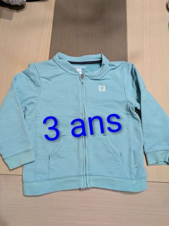 Sweat veste zippé garçon 3 ans 