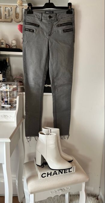 Jean slim gris zip T.S Only TBE 🩶