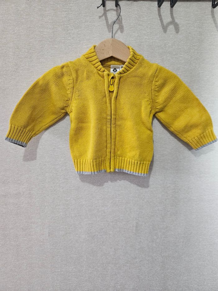 Gilet à zip grain de blé  3 mois - photo numéro 2
