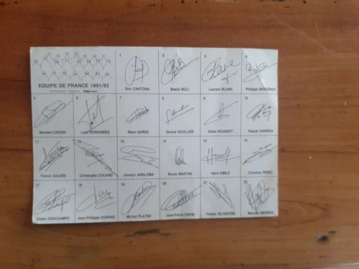 L'équipe de France 1991/1992 - Carte - Canal + - Adidas - photo numéro 2