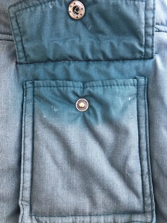Trans Canada Explorer Vintage Vest Puffer Mens Medium Kaki and inside plaid - photo numéro 5