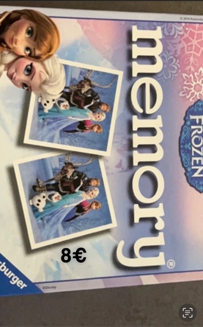 Jeux memory reine des neiges