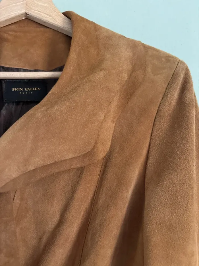 Veste cache cœur en daim - photo numéro 3