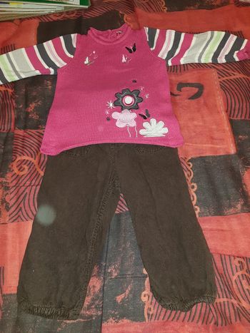 Pantalon velour+ pull 18mois