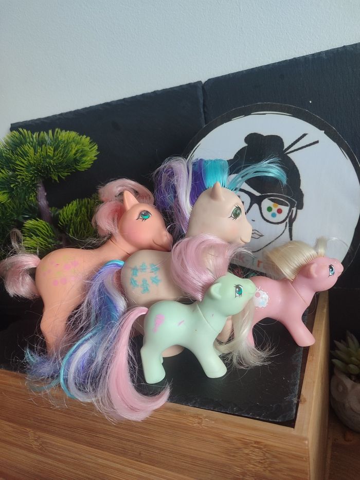 MLPG1 Lot 4 My Little Pony g1 mein kleines cherries Jubilee Ginger Bread Baby