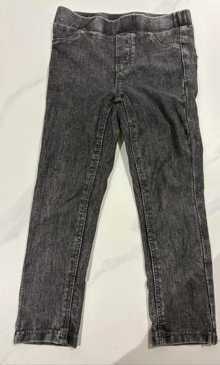 Jegging noir délavé/gris 4 ans Kiabi fille - photo numéro 2