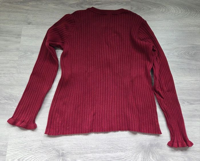 Pull H&M bordeaux manches longues - 10 ans - photo numéro 4