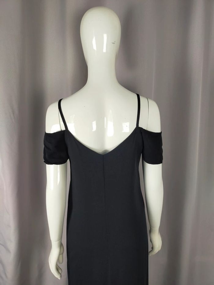 Robe longue noire à bretelles – Made in Italy – Taille 36 - photo numéro 7