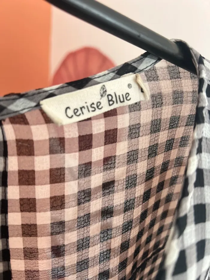 Blouse à carreaux Cerise Blue - photo numéro 4