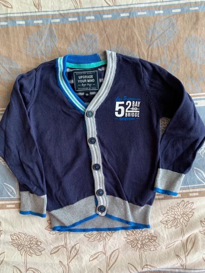 Gilet à boutons C&A bleu marine t98
