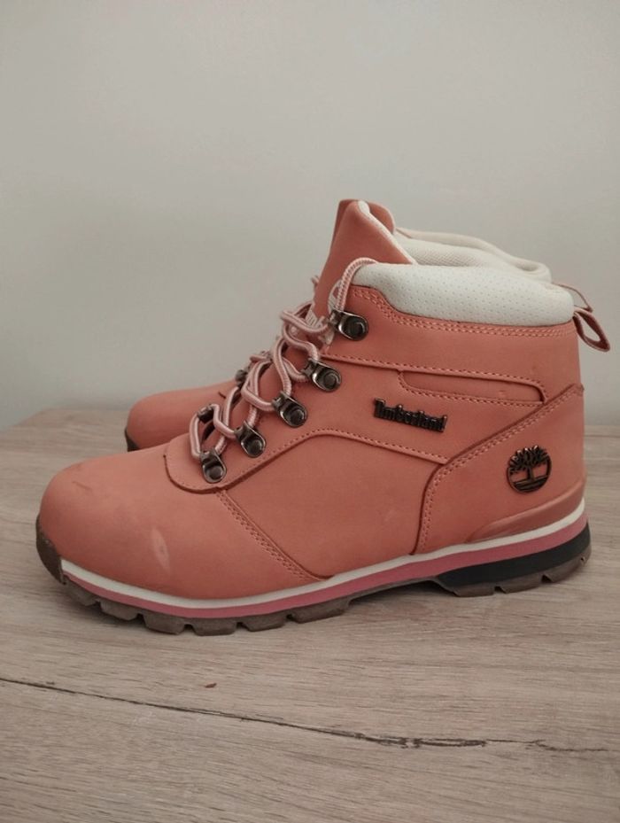 Paire bottines hiver T38 rose - photo numéro 5