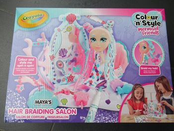 Jeu créatif Crayola Colour'n'Style Salon de Beauté / coiffure Sirènes Maya poupée neuf
