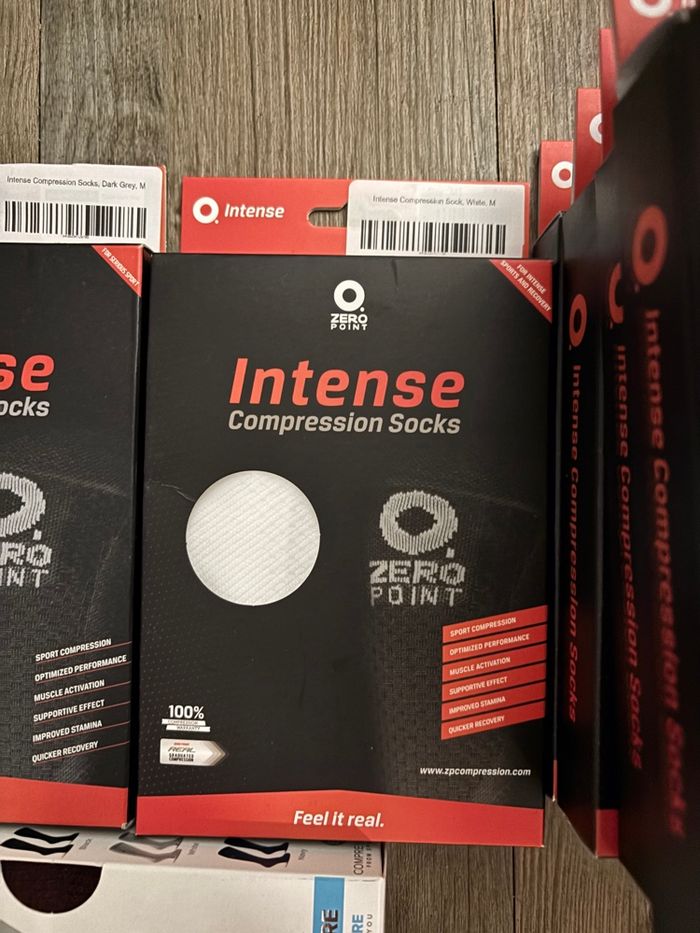 Chaussettes de running triathlon Zero Point Intense – Taille M – Couleur orange – Neuf  ni - photo numéro 5