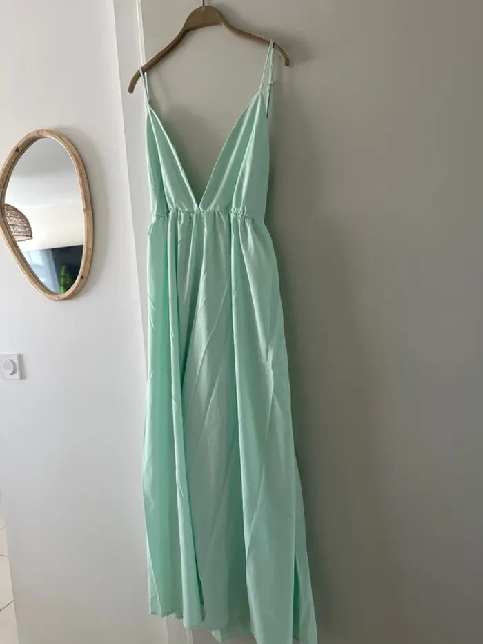 Robe longue vert menthe neuve – Taille S 🌿 - photo numéro 2