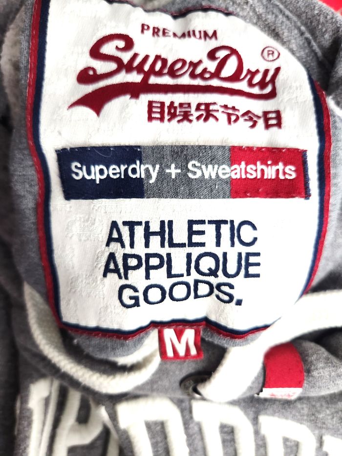 Sweat à Capuche Hoodie Superdry Gris Taille M Oversize - photo numéro 9
