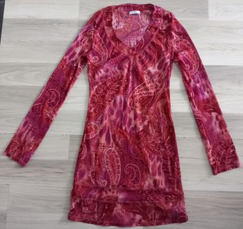 Robe longue été à manches longues à motifs Promod taille M