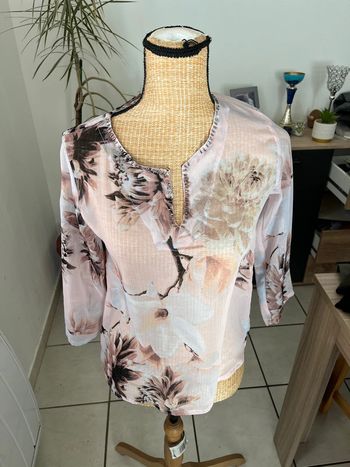 Blouse fleuri transparente Garcia jean