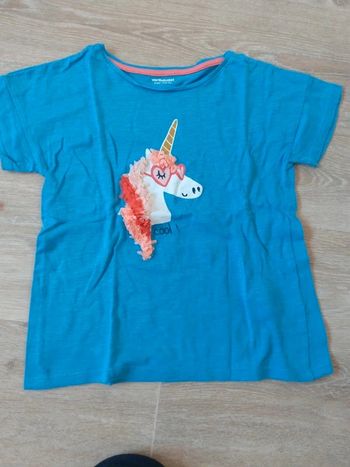 T-shirt détails en relief licorne 🦄 et irisés fille Vertbaudet