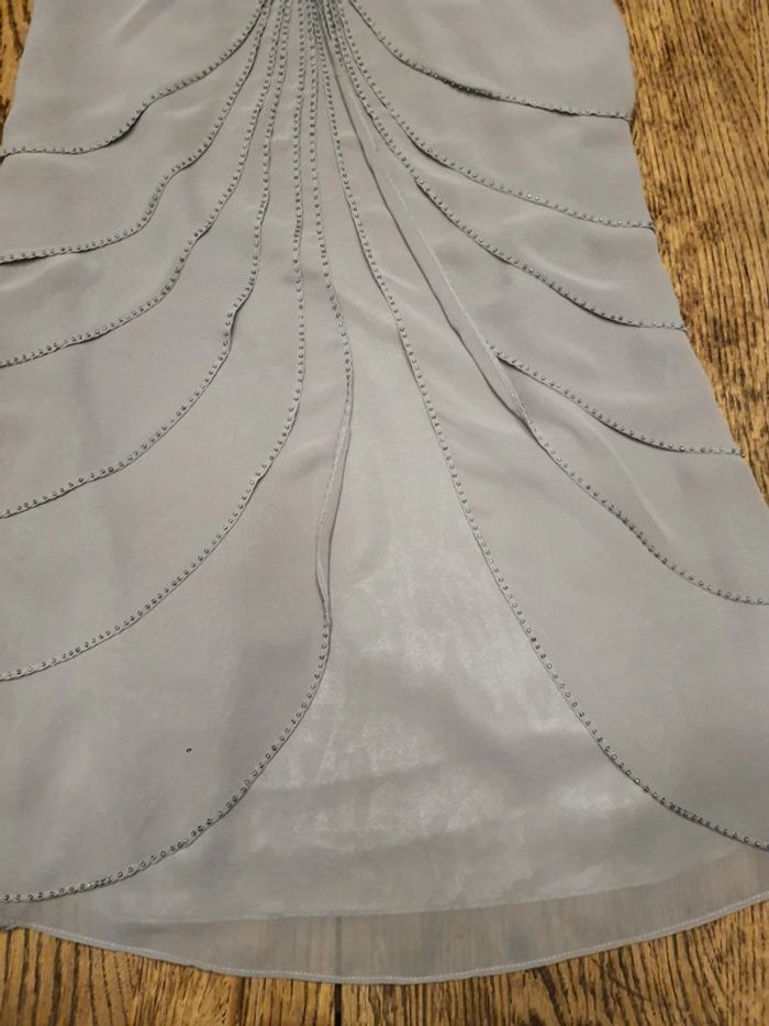 Robe de soirée gris clair Lautinel taille 4 (L) - photo numéro 10