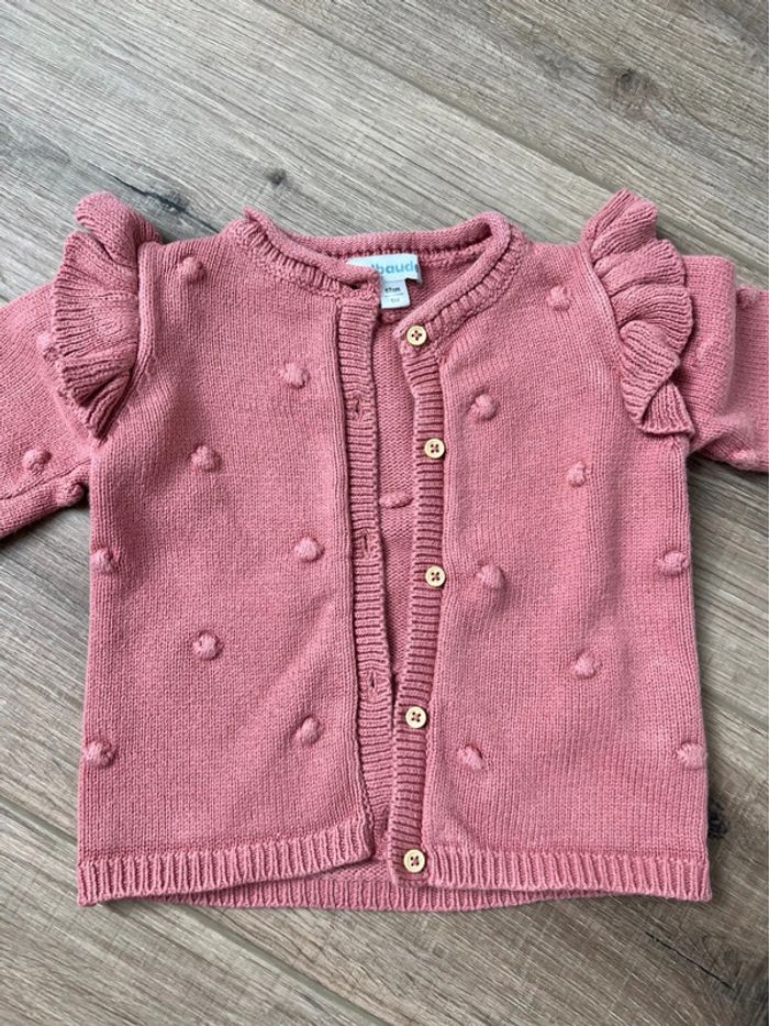 Pull/Gilet vieux rose Vertbaudet - photo numéro 2