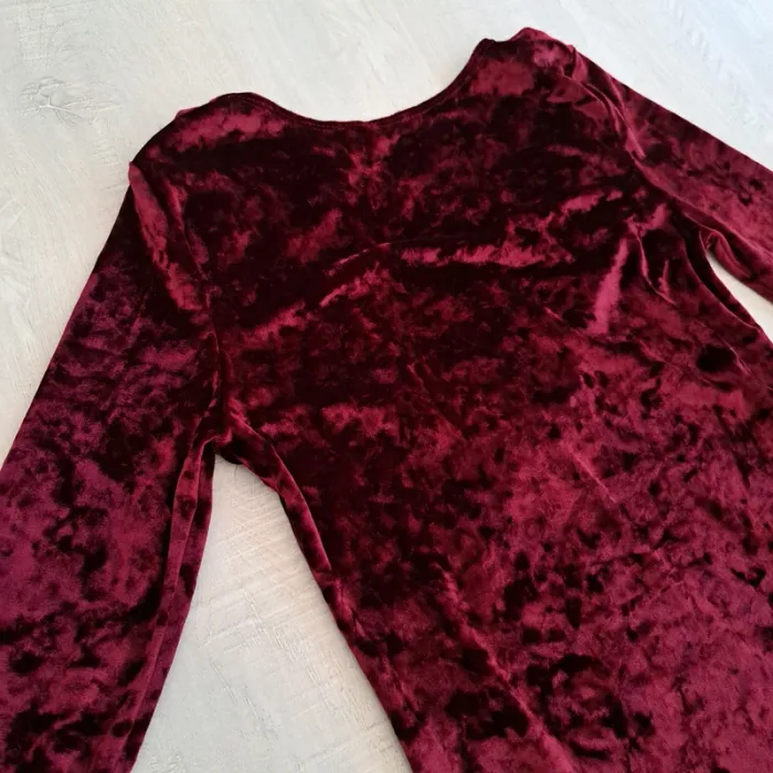 Robe velours rouge bordeaux - Atmosphère - taille 36 - dos nu - soirée - photo numéro 3