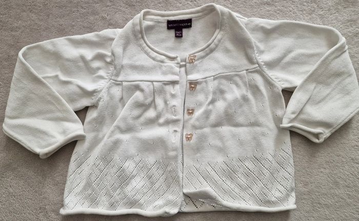 Ensemble 5p (robe, t-shirt, gilet, chapeau) blanc & rose papillons - 12M - Sergent Major (BE) - photo numéro 14