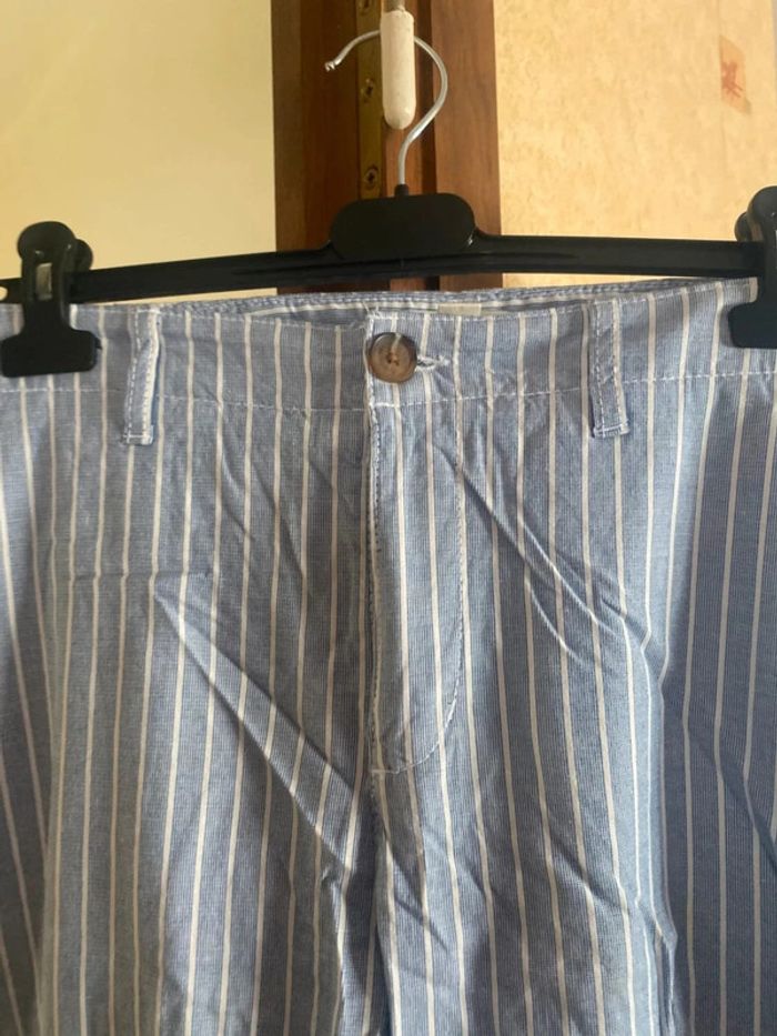 superbe pantalon femme a rayure neuf taille 38 - photo numéro 3