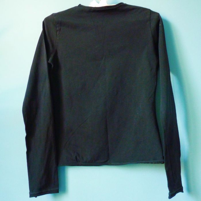 T-shirt Fille Esacada 12 ans noir strass argent ML TBE - photo numéro 3