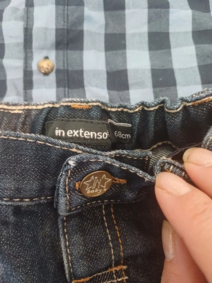 Ensemble chemise kiabi et jeans in extenso taille 6 mois - photo numéro 4
