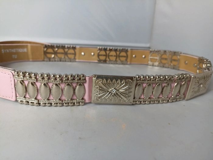 Ceinture rose et argenté - photo numéro 2