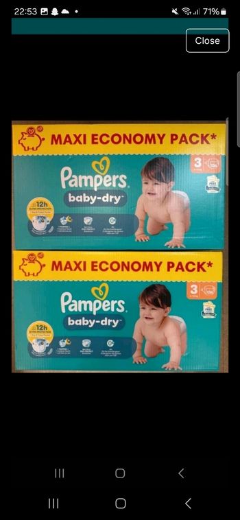 40 euro les 2 maxieconomy pack pampers taille 3