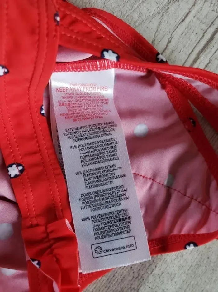 Maillot de bain Sergent Major fille 2/ 3 ans rouge zaizoette - photo numéro 4