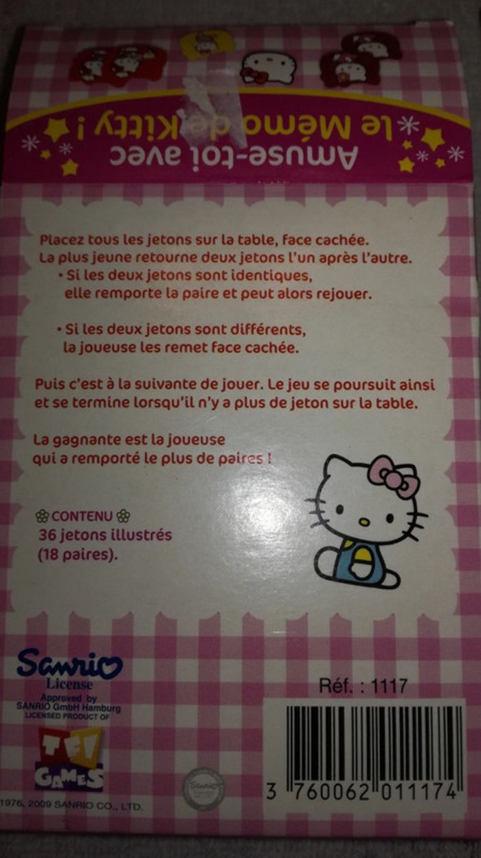 Jeu memory de kitty - photo numéro 3