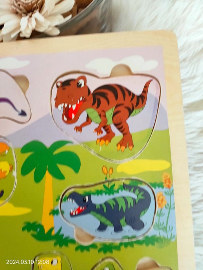 Puzzle en bois dinosaure - photo numéro 5