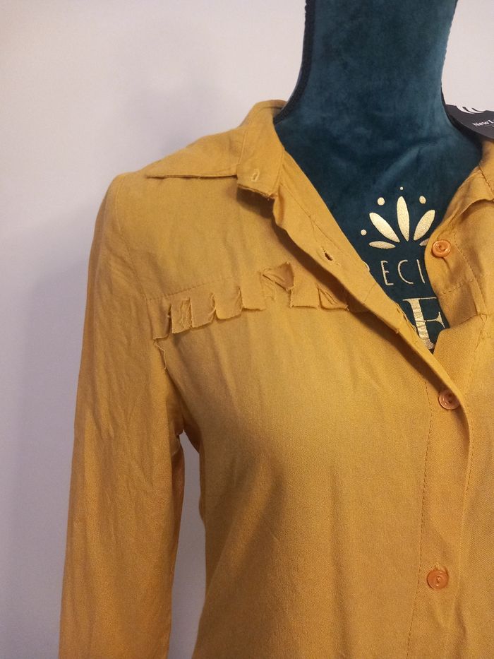 Robe chemise jaune à franges New Laviva - photo numéro 2