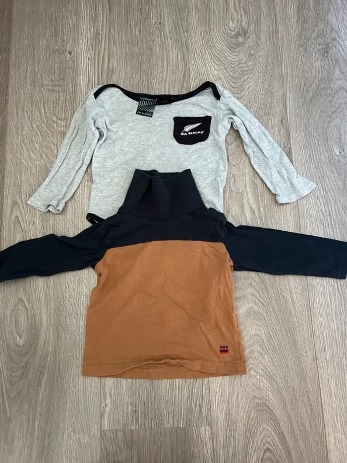 Body all black et sous pull 24 mois 2 ans